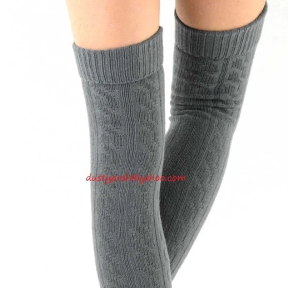 Long Soft Thigh High Socks Brown Black Striped School Girl Halloween Lingerie